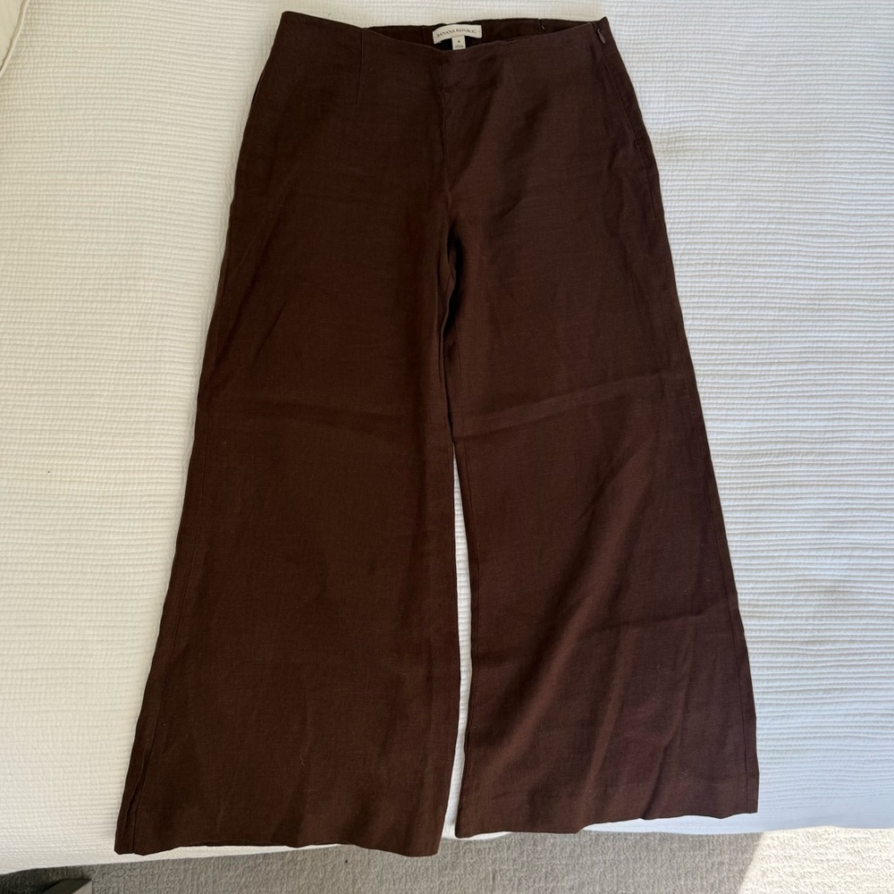 Banana Republic Cropped Linen Pants